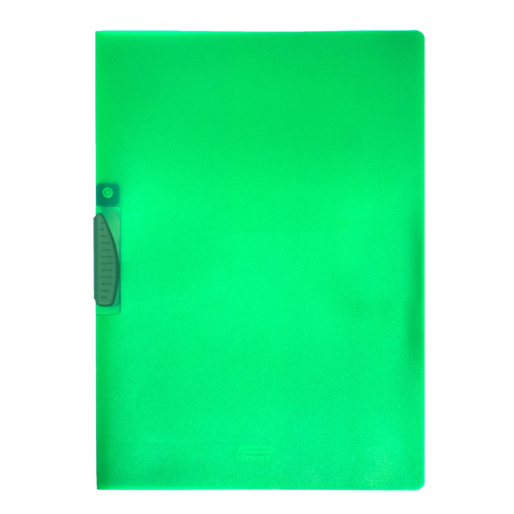 CARTELLINA CON MOLLA CLIPPER VERDE TRASP. ART.F007 LEONARDI