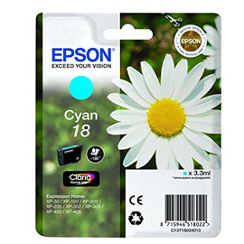 CARTUCCIA CIANO EPSON CLARIA HOMESERIE 18/MARGHERITA IN CONF. BLISTER RS