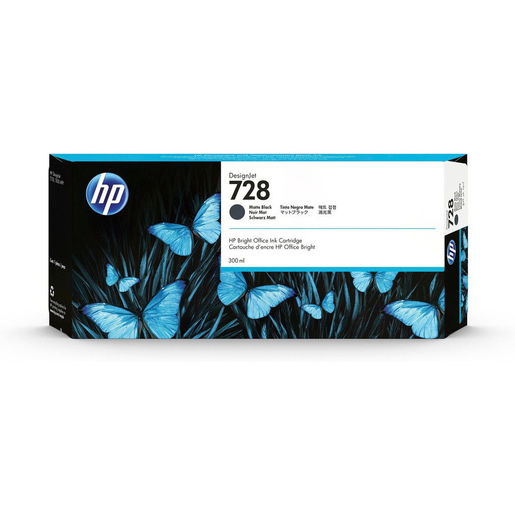 CARTUCCIA GETTO D'INCHIOSTRO HP 728 NERO 300ML