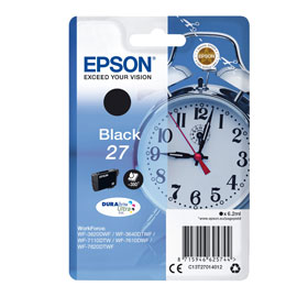 CARTUCCIA INCHIOSTRO NERO DURABRITE ULTRA, SERIE 27/SVEGLIA