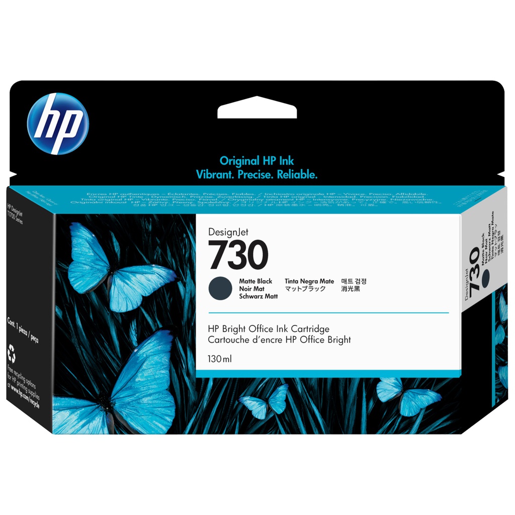 CARTUCCIA INCHIOSTRO NERO OPACO HP DESIGNJET 730 da 130 ml