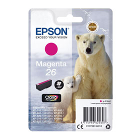 CARTUCCIA MAGENTA EPSON CLARIA PREMIUM SERIE 26/ORSO POLARE IN BLISTER RS