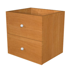 CASSETTIERA 2CASS. NOCE CHIARO per LIBRERIA RAINBOW