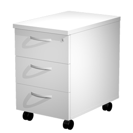 CASSETTIERA 3 CASS. con RUOTE BIANCO - AGORA'