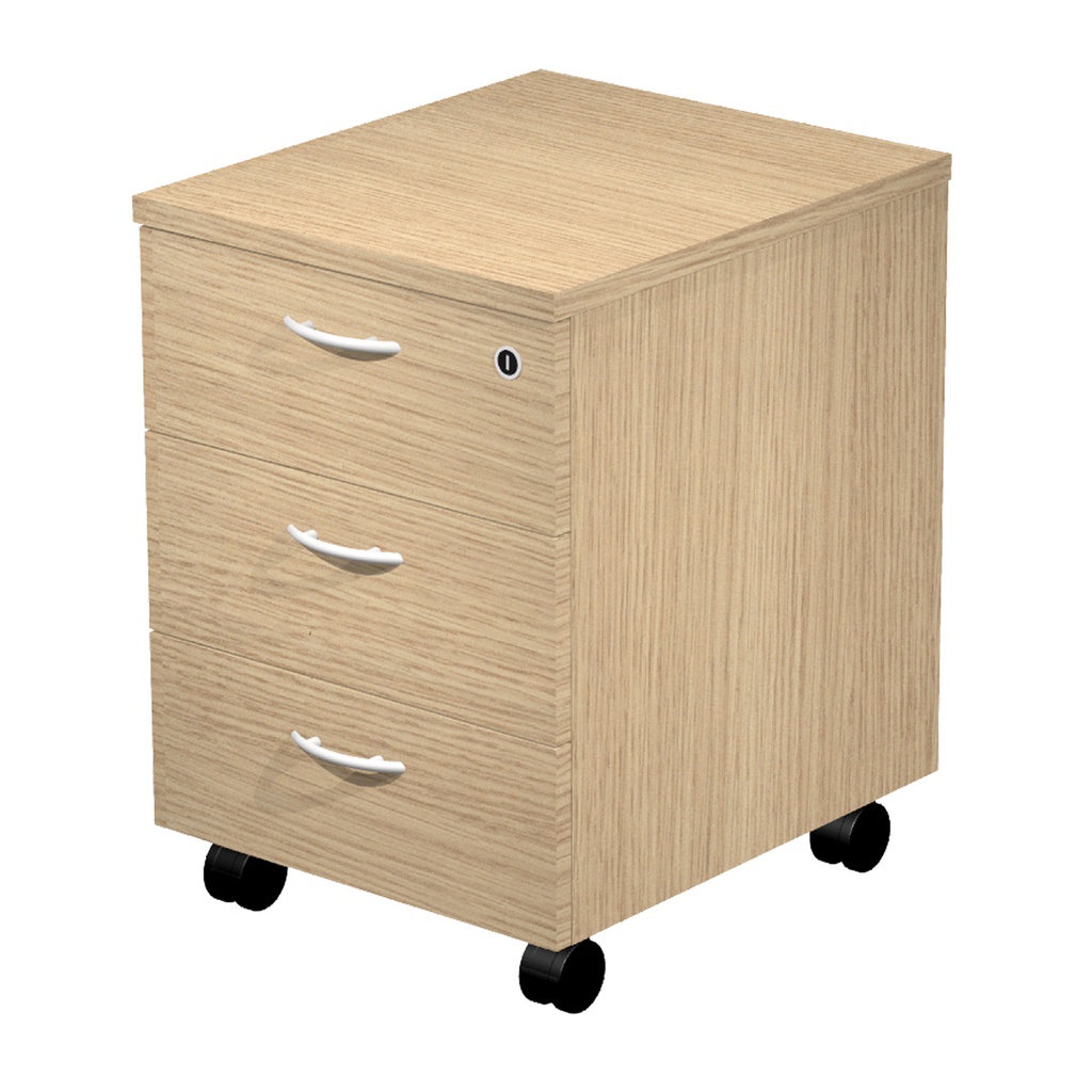 Cassettiera 3 cass. con ruote Rovere - EASY
