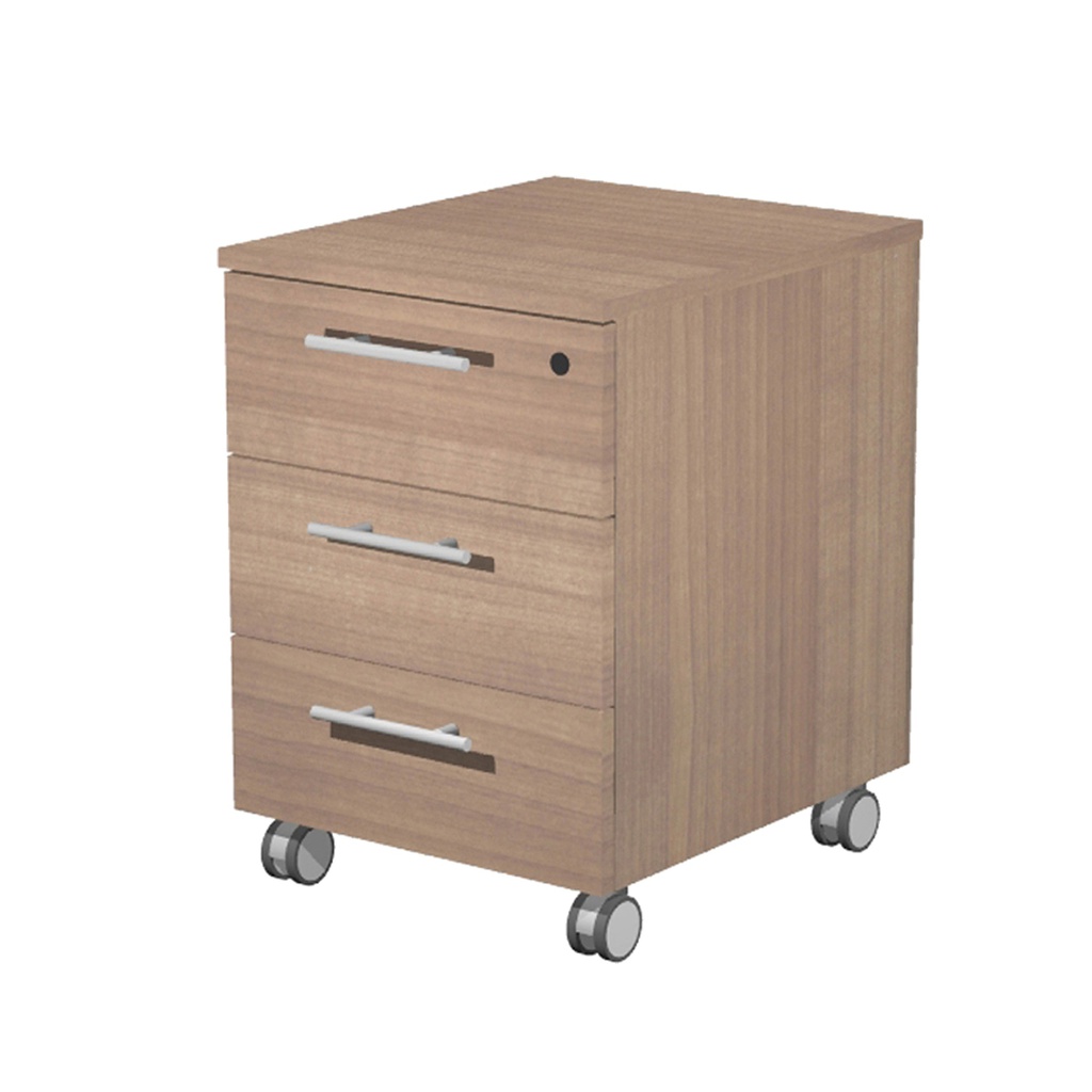 CASSETTIERA 3CASS. c/ruote 41,8x52x61,5cm CILIEGIO AR.- PRESTIGE