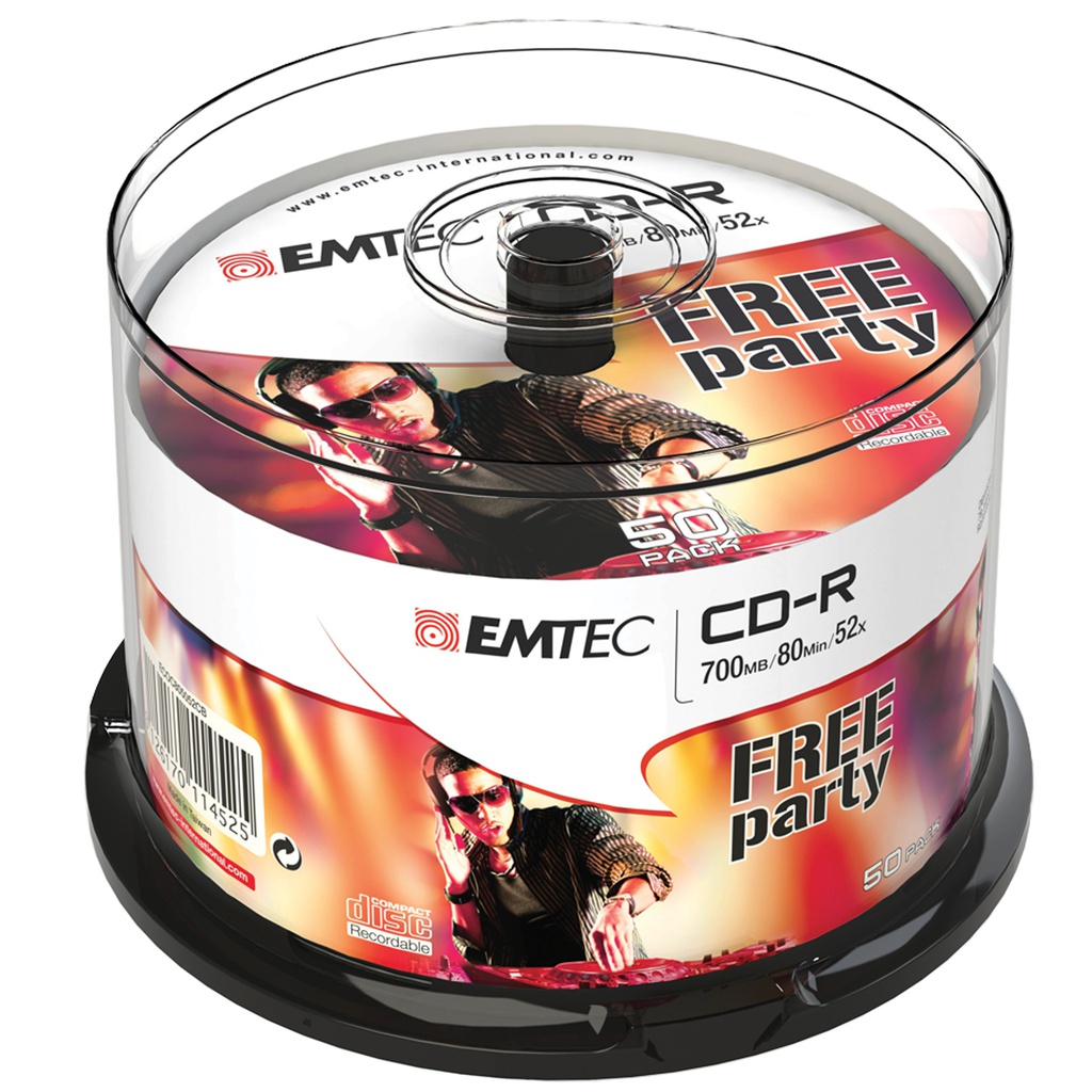 CD-R EMTEC 80MIN/700MB 52x SPINDLE (50pz