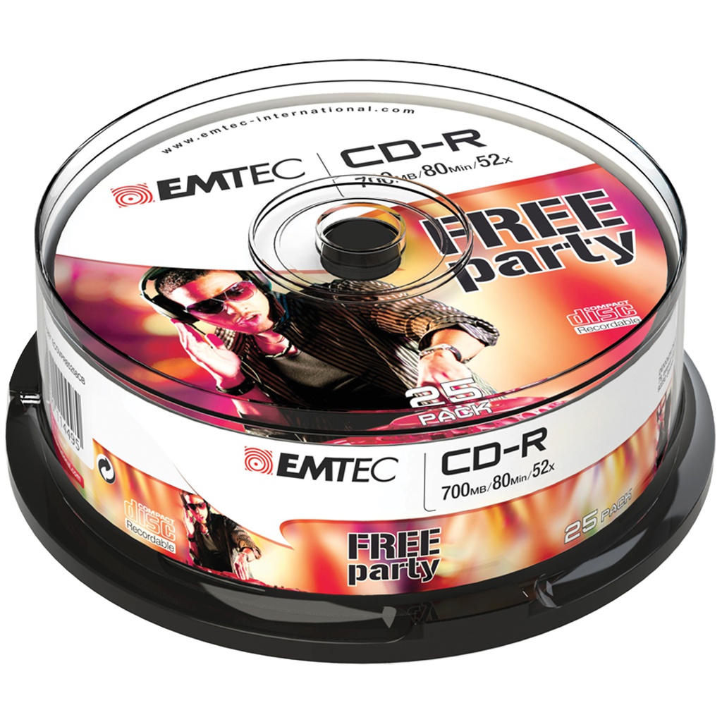 CD-R EMTEC 80MIN/700MB 52x SPINDLE (kit 25pz