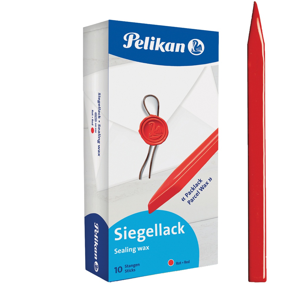 Ceralacca rossa 60/10 Pelikan 600g per pacchi - 10 stecche