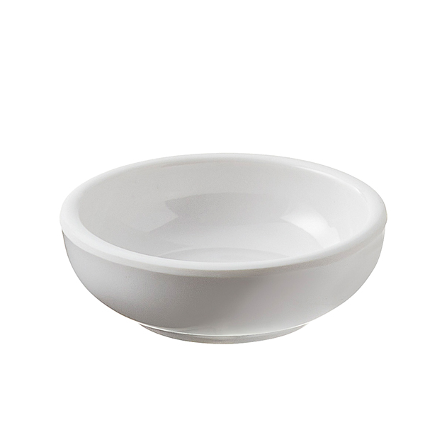 Ciotolina tonda fingerfood in melamina bianca D7x3,5 cm Leone