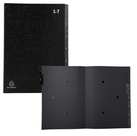 ***Classificatore numerico 1-7 Ordonator per A4 nero 25x33cm Exacompta