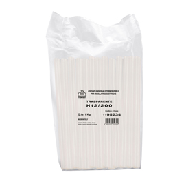 COLLA TERMOFUSIBILE 20cm D12mm 1Kg TRASPARENTE H 12/200