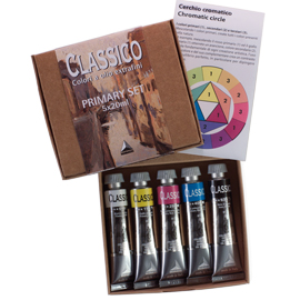 Colori a olio extrafini Primary Set 5 tubetti da 20ml Maimeri