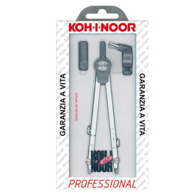 COMPASSO PROFESSIONAL 155mm+allunga telescopica 3pz KOHINOOR(delist