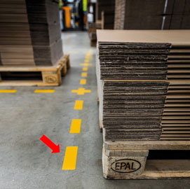 Conf.10 adesivi da terra ''Striscia'' 5x15cm 1703 Durable