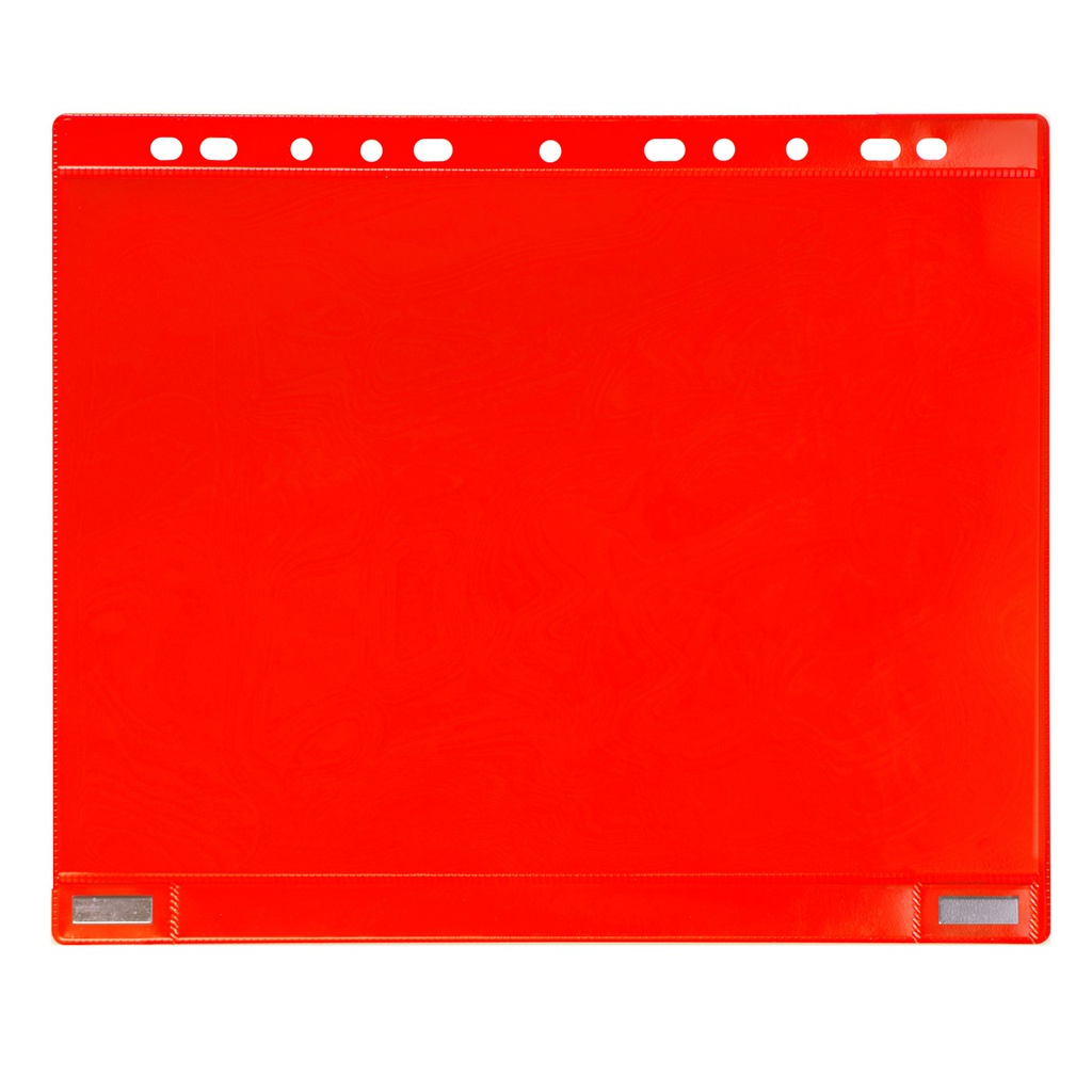 Conf. 5 Buste forate per supporti magnetici ad anelli f.to A4 rosso Djois