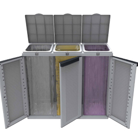 Contenitore Ecoline 3 Grigio 3x110Lt Terry