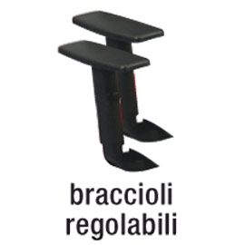 COPPIA BRACCIOLI regolabili in altezza per sedie operative Unisit