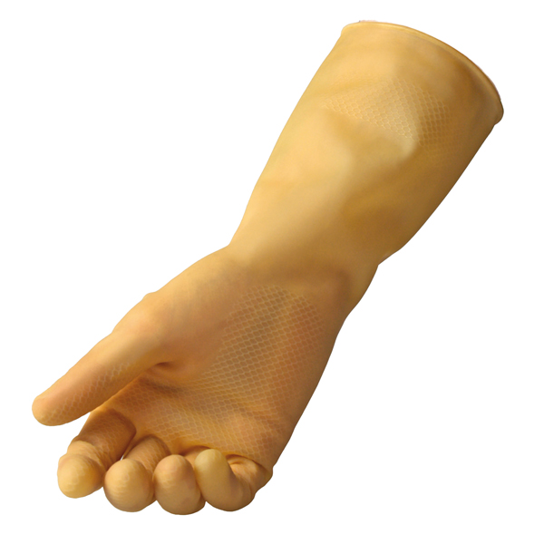 ***Coppia di guanti in lattice NON felpato R92 tg. S Giallo Reflexx