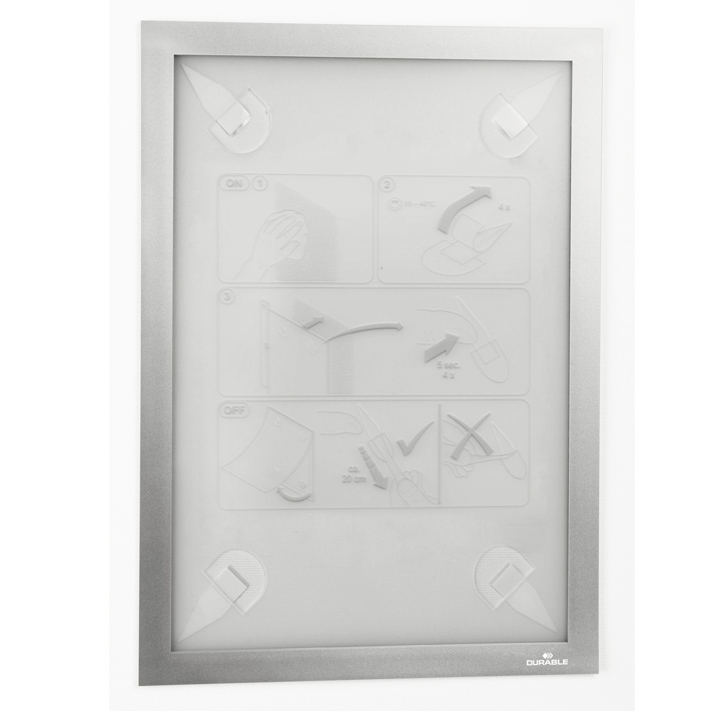 Cornice adesiva Duraframe® Wallpaper A4 21x29,7cm argento DURABLE