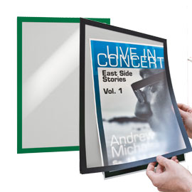 Cornice espositiva adesiva Duraframe® A3 29,7x42cm verde DURABLE