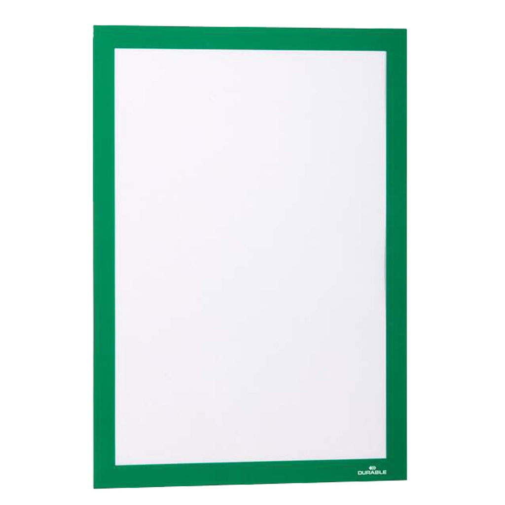 Cornice espositiva adesiva Duraframe® A4 21x29,7cm verde DURABLE