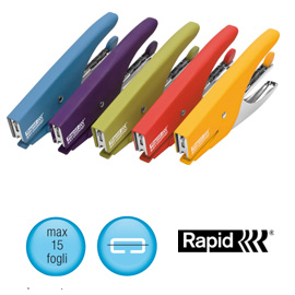 Cucitrice a pinza RAPID S51 SOFT GRIP giallo