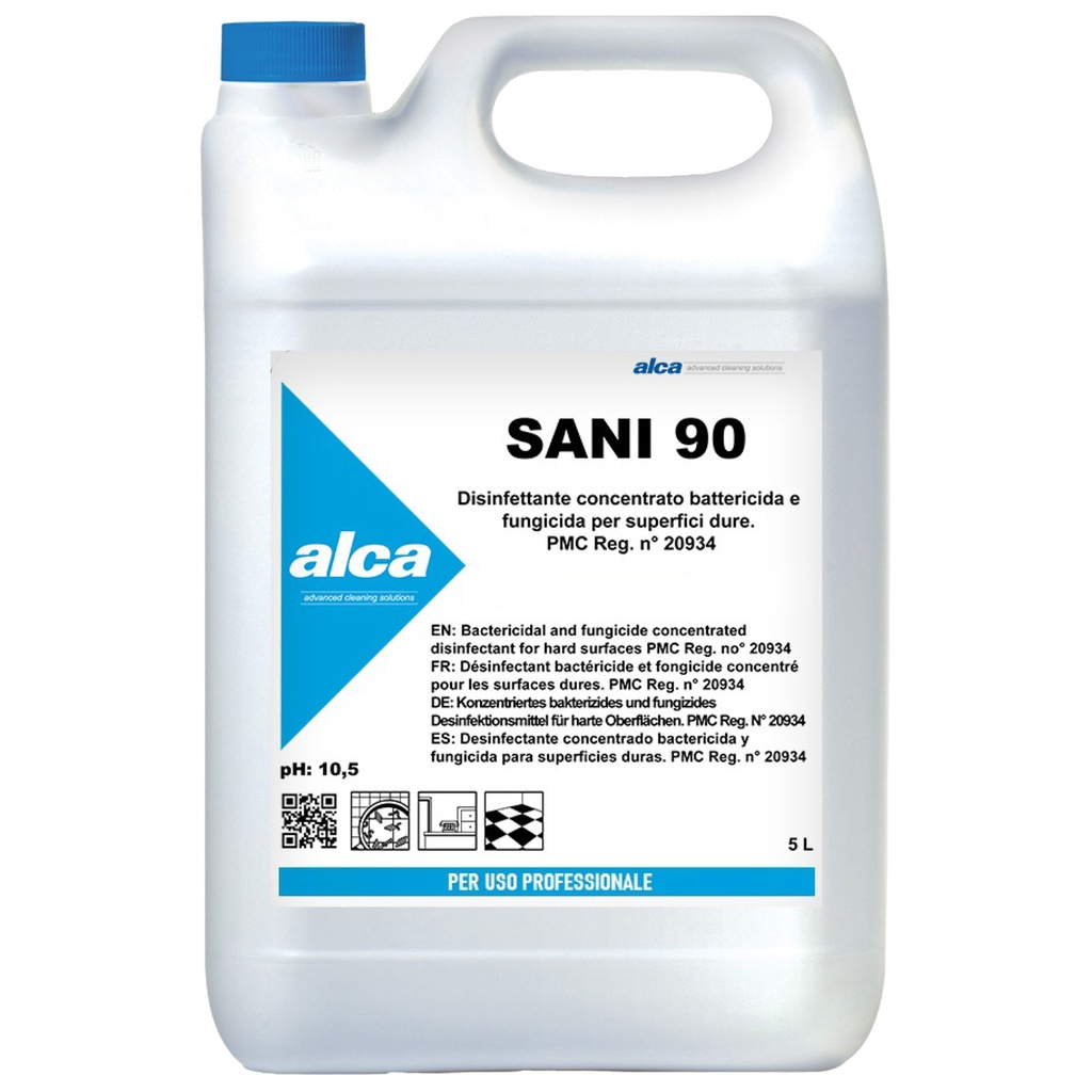 Disinfettante concentrato battericida e fungicida SANI90 Tanica 5Lt Alca