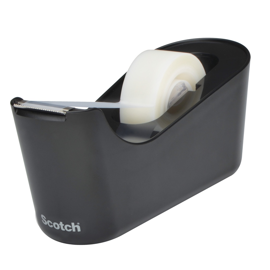 Dispenser da Tavolo C18  Nero + 1 rotolo di nastro adesivo Scotch® Magic 19x33