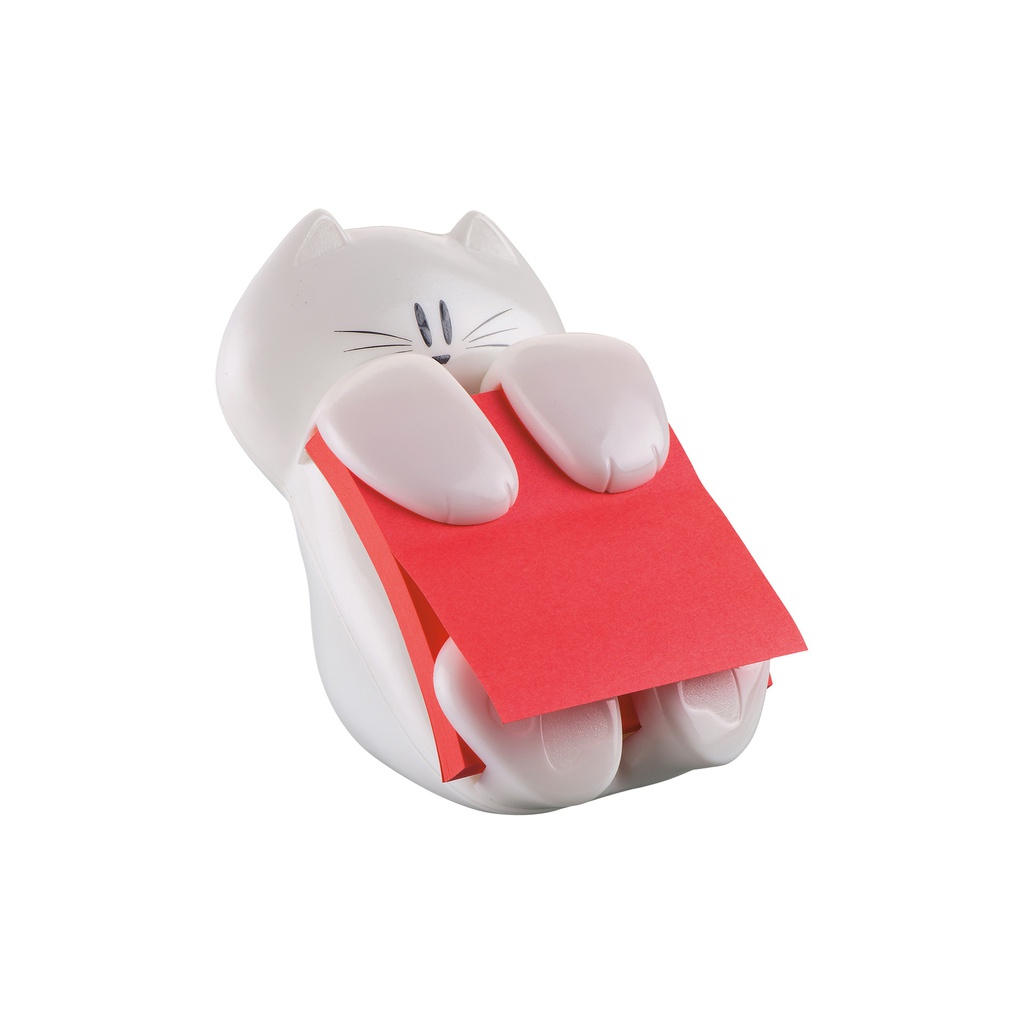 DISPENSER GATTO + RICARICA Post-it® Super Sticky Z-Notes 76x76mm ROSSO RUBINO