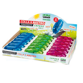 Display 18pz Colla a nastro permanente 6mmx8mt Coprex