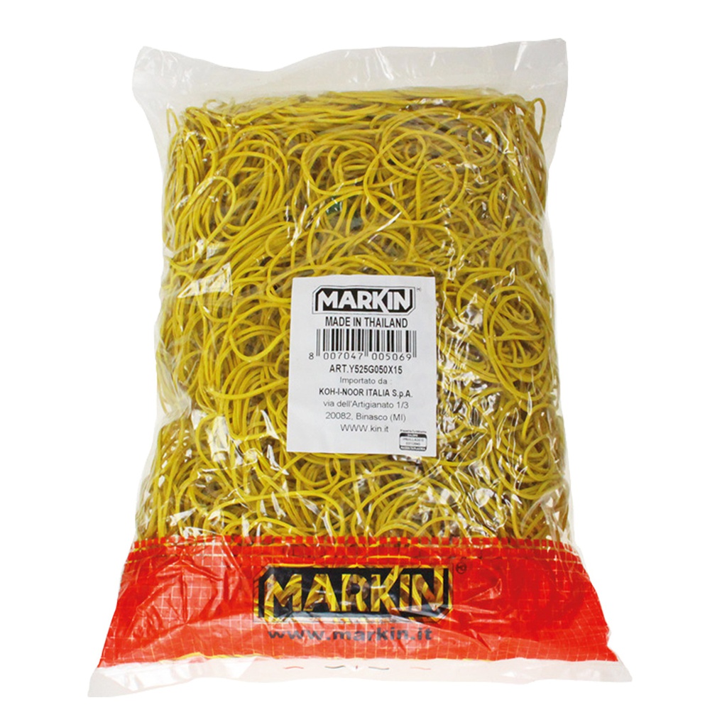 ELASTICO GOMMA GIALLO D60 SACCO DA 1KG Markin