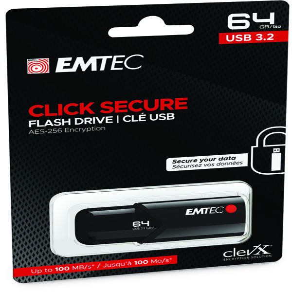 Emtec Memoria B120 Clicksecure 64GB