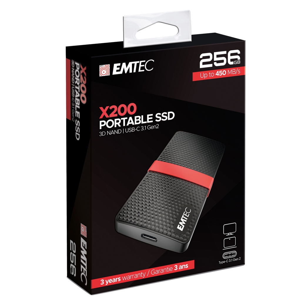 Emtec SSD 3.1 Gen2 X200 256 GB Portable