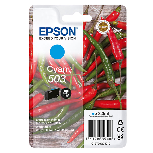 Epson Cartuccia 503 Peperoncino Ciano 3,3 ml