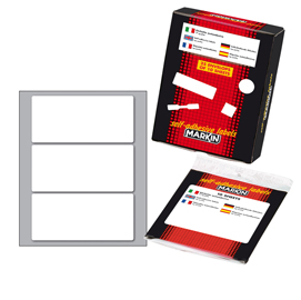 Etichetta adesiva bianca 100x46mm (10fogli x 3etichette Markin