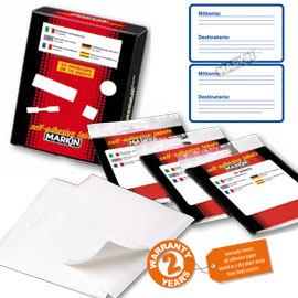 Etichetta adesiva bianca 115x70mm MITT-DEST (10fg x 2etichette Markin