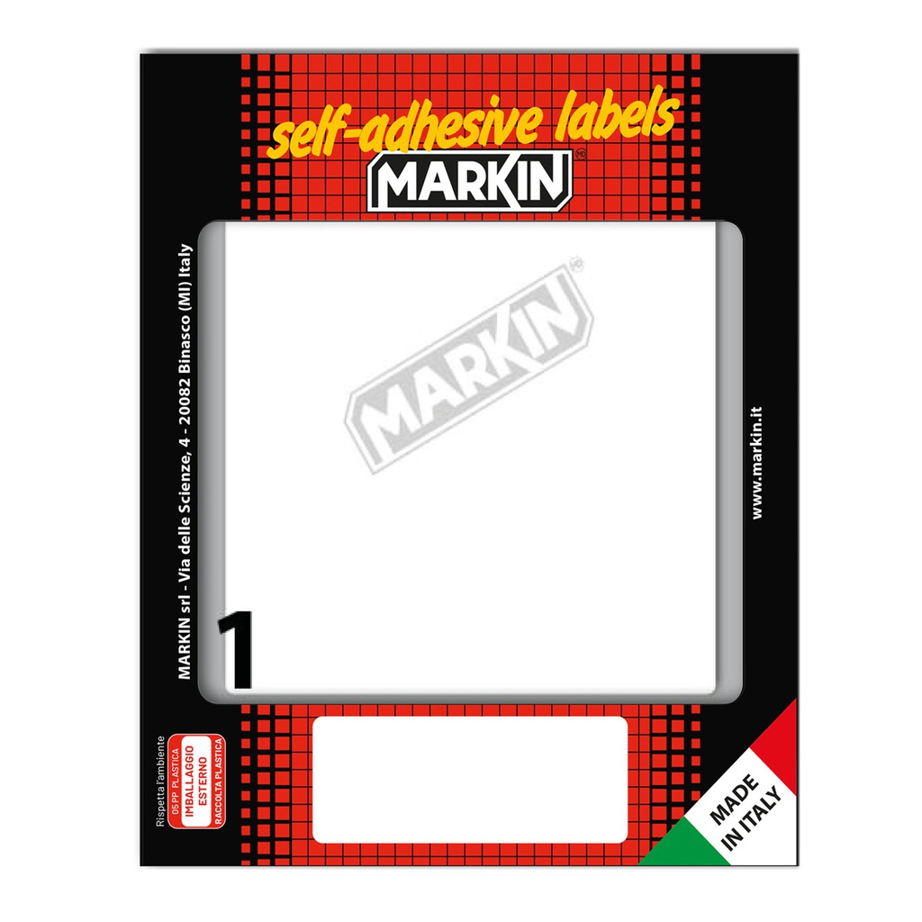 Etichetta adesiva bianca 142x110mm (10fogli x 1etichetta Markin