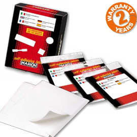 Etichetta adesiva bianca 56x26mm (10fogli x 10etichette Markin