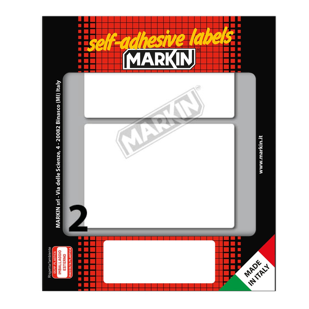 Etichetta adesiva bianca 95x66mm (10fogli x 2etichette Markin