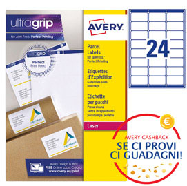 Etichetta adesiva L7165 bianca 100fg A4 99,1x67,7mm (8et/fg Avery