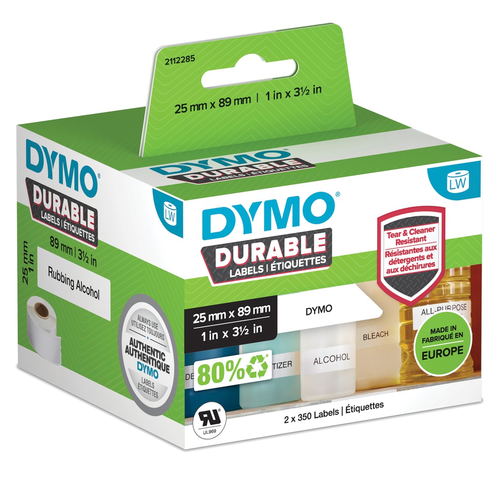 ETICHETTE DURABLE INDUSTRIAL DIM. 25X89MM 350X2 RT MULTIUSO