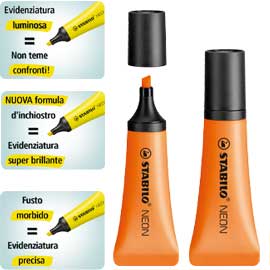 Evidenziatore STABILO NEON arancio 72/54