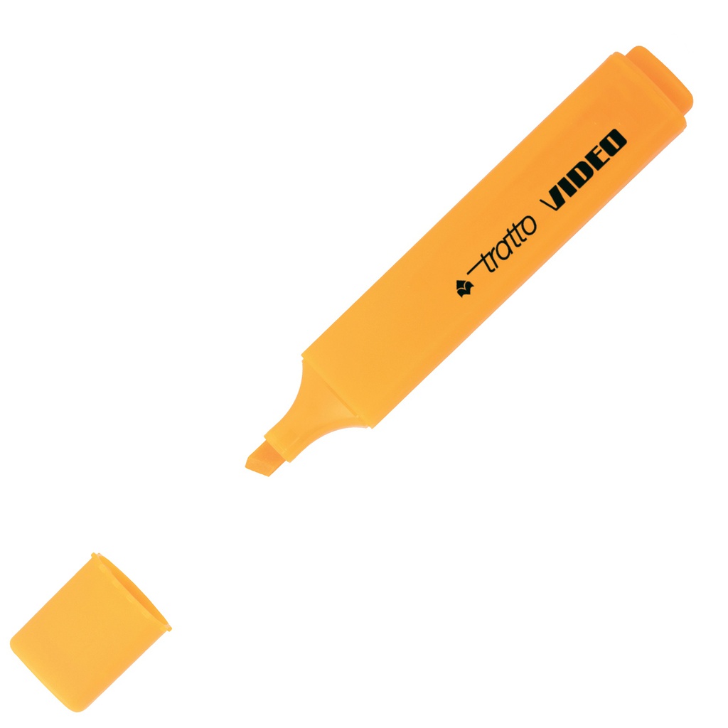 Evidenziatore Tratto Video Pastel arancione