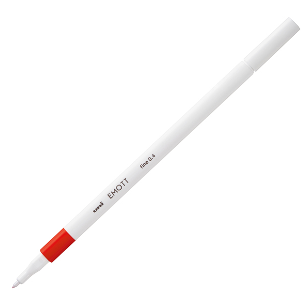 ***Fineliner EMOTT tratto 0.4mm rosso Uni Mitsubishi