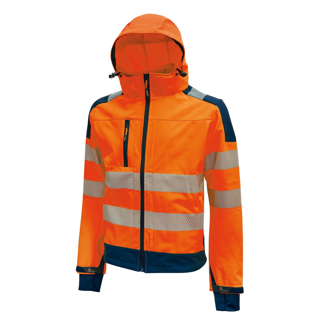 Giacca Softshell alta visibilitA' Miky arancio fluo Taglia XL U-Power (Delist