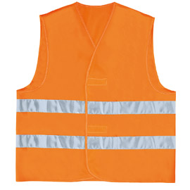 GILET ALTA VISIBILITA' ARANCIO FLUO Tg. L