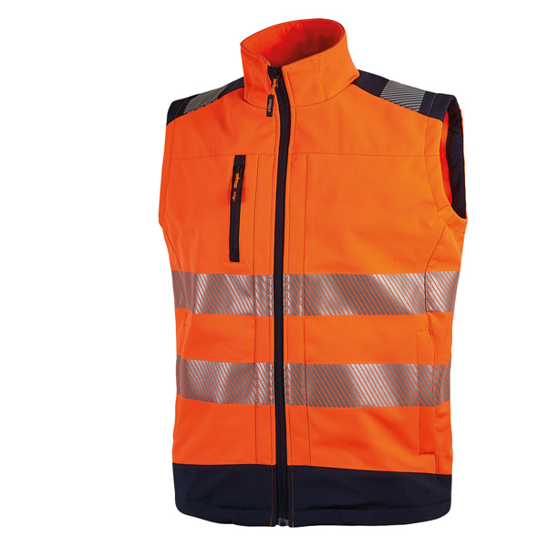 Gilet alta visibilitA' softshell Dany arancio fluo Taglia L U-Power (Delist