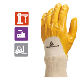 GUANTO DA LAVORO PESANTE NI015 Tg.10 in NITRILE LEGGERO