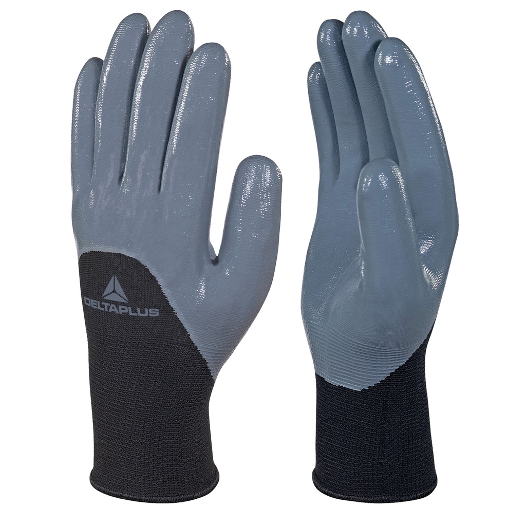Guanto in maglia di poliestere VE715gr Tg.08 col. grigio/nero
